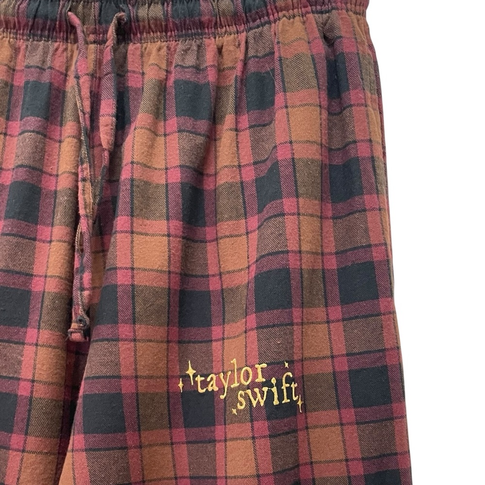 Taylor Swift Evermore Album Plaid Pajama Set I Almost Jumped In Flannel Sz Large - Picture 10 of 16